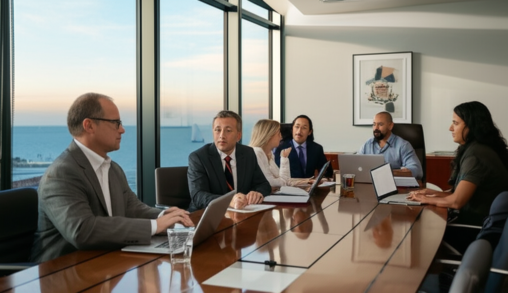 Delaware SEO team meeting with client